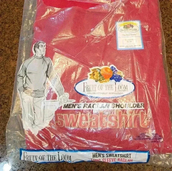 NWT vintage golden fruit of the loom men's raglan sweatshirt - Picture 1 of 7